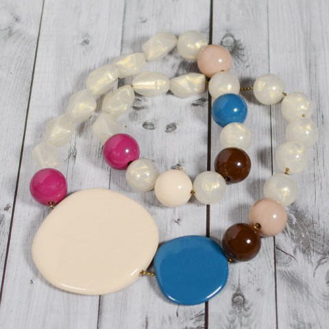 Collana in resina "Tramonto d'inverno"