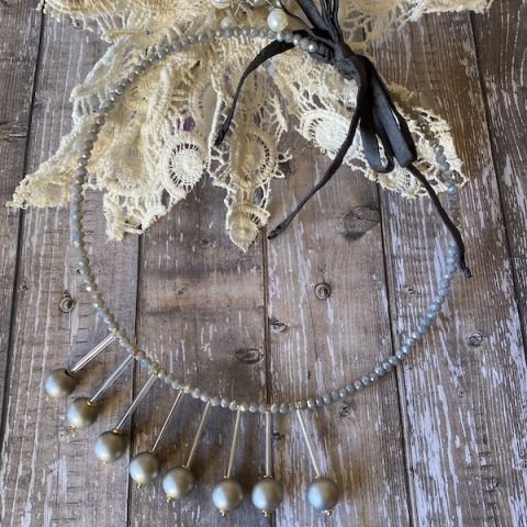 Collana girocollo con cristalli "Silver Glitter"